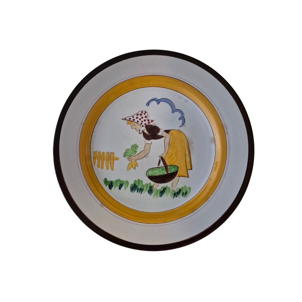 Stangl Dinner Plate Adults 10in White Country Life The‎ Farmers Wife Vintage Art